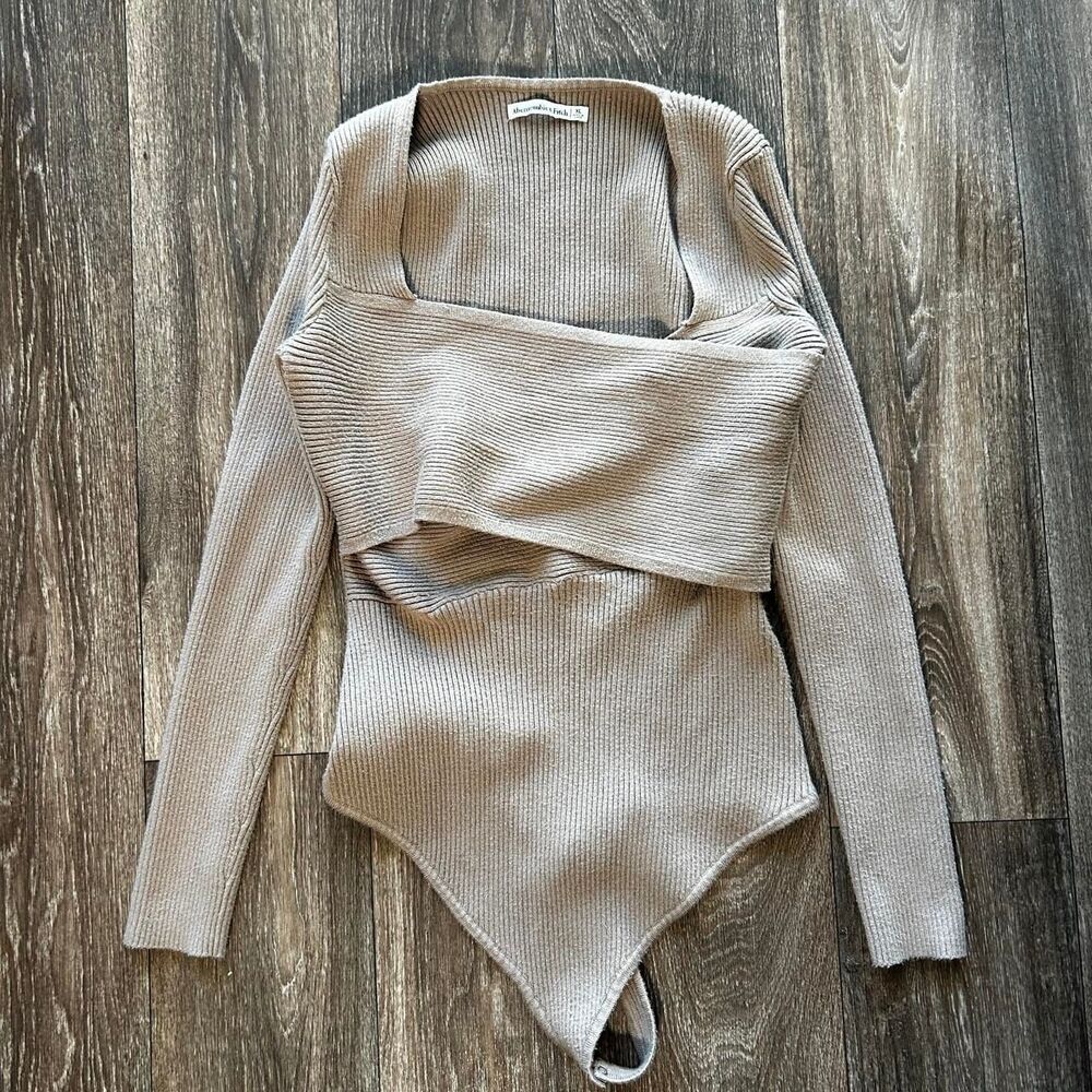 Abercrombie-fitch Women's Tan and Brown Bodysuit